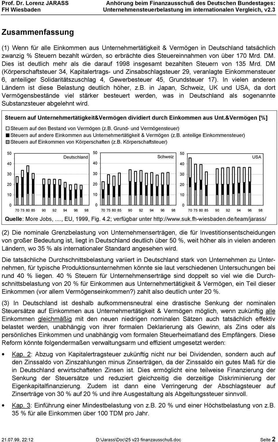 DM (Körperschaftsteuer 34, Kapitalertrags- und Zinsabschlagsteuer 29, veranlagte Einkommensteuer 6, anteiliger Solidaritätszuschlag 4, Gewerbesteuer 45, Grundsteuer 17).