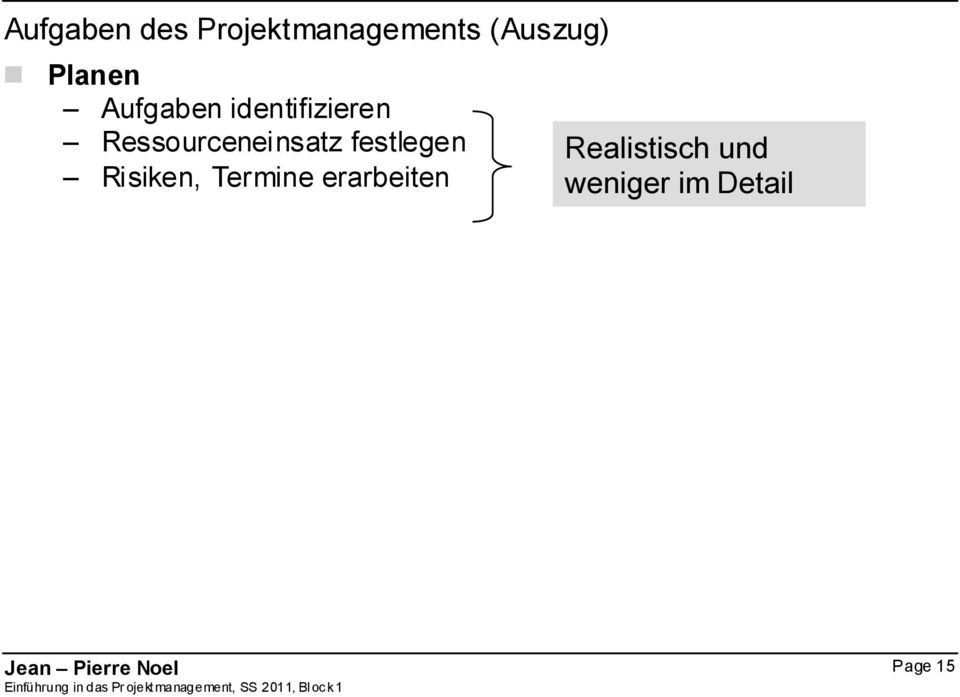 Ressourceneinsatz festlegen Risiken,