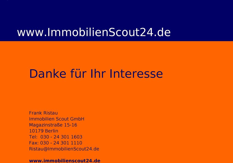 Scout GmbH Magazinstraße 15-16 10179 Berlin Tel: