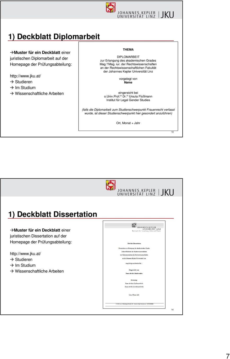 der Rechtswissenschaften an der Rechtswissenschaftlichen Fakultät der Johannes Kepler Universität Linz vorgelegt von Name eingereicht bei o.univ.prof. in Dr.