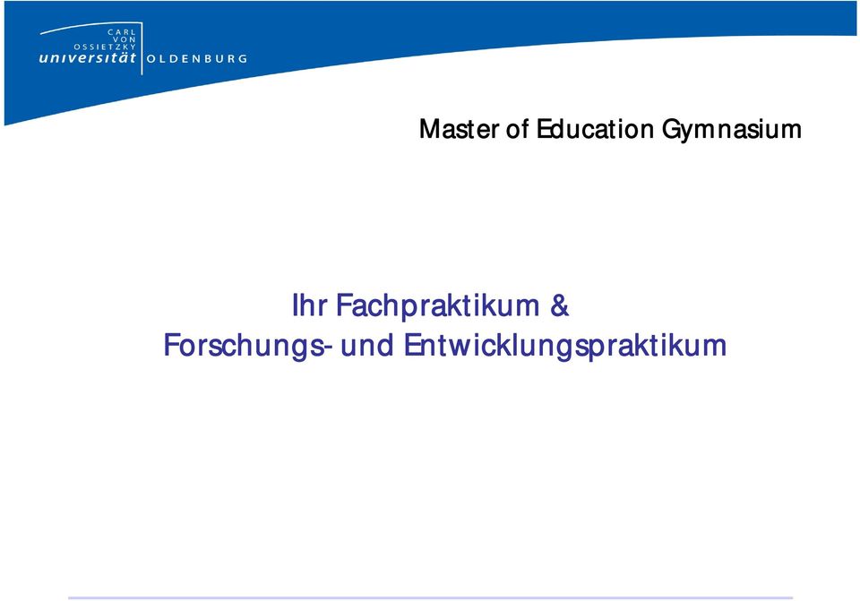 Fachpraktikum &