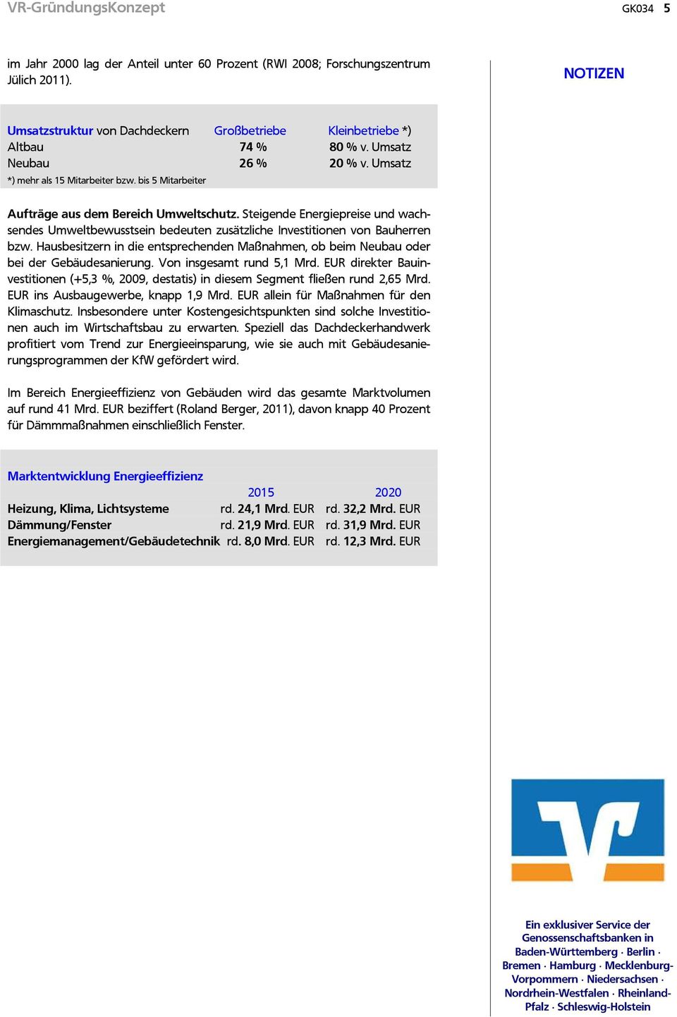 bis 5 Mitarbeiter Aufträge aus dem Bereich Umweltschutz. Steigende Energiepreise und wachsendes Umweltbewusstsein bedeuten zusätzliche Investitionen von Bauherren bzw.