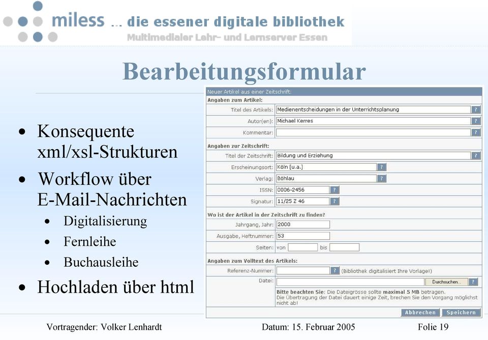 E-Mail-Nachrichten Digitalisierung