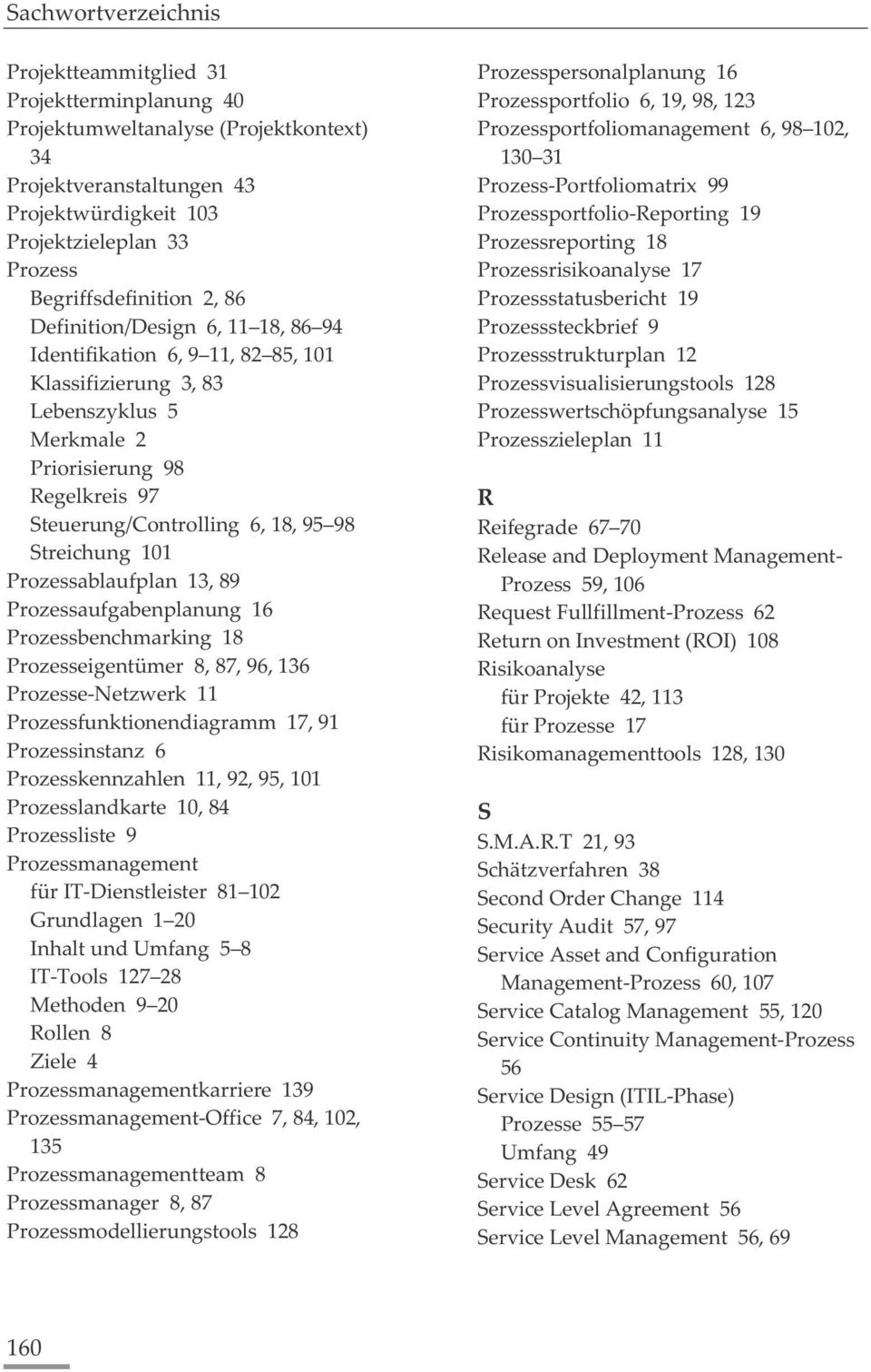 18, 95 98 Streichung 101 Prozessablaufplan 13, 89 Prozessaufgabenplanung 16 Prozessbenchmarking 18 Prozesseigentümer 8, 87, 96, 136 Prozesse-Netzwerk 11 Prozessfunktionendiagramm 17, 91