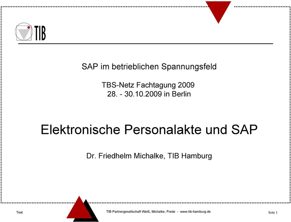 2009 in Berlin Elektronische Personalakte und SAP Dr.