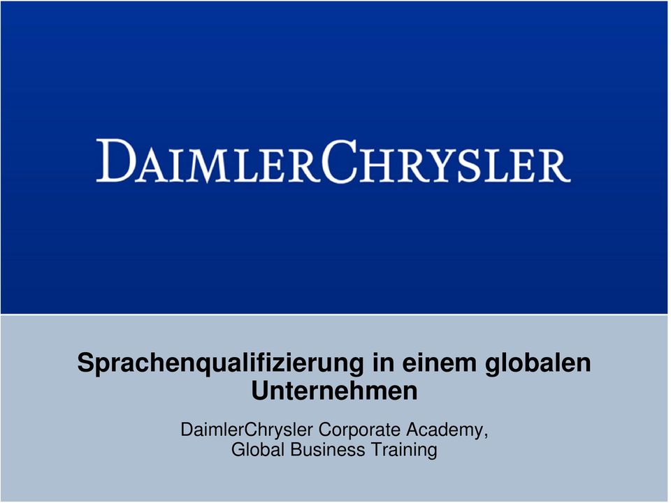 DaimlerChrysler Corporate