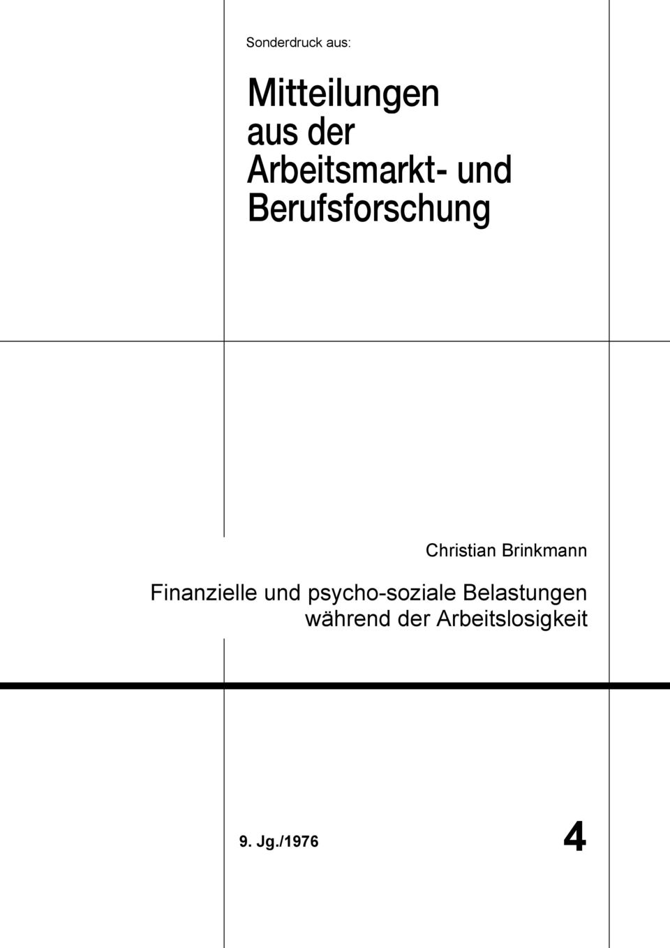 Brinkmann Finanzielle und psycho-soziale