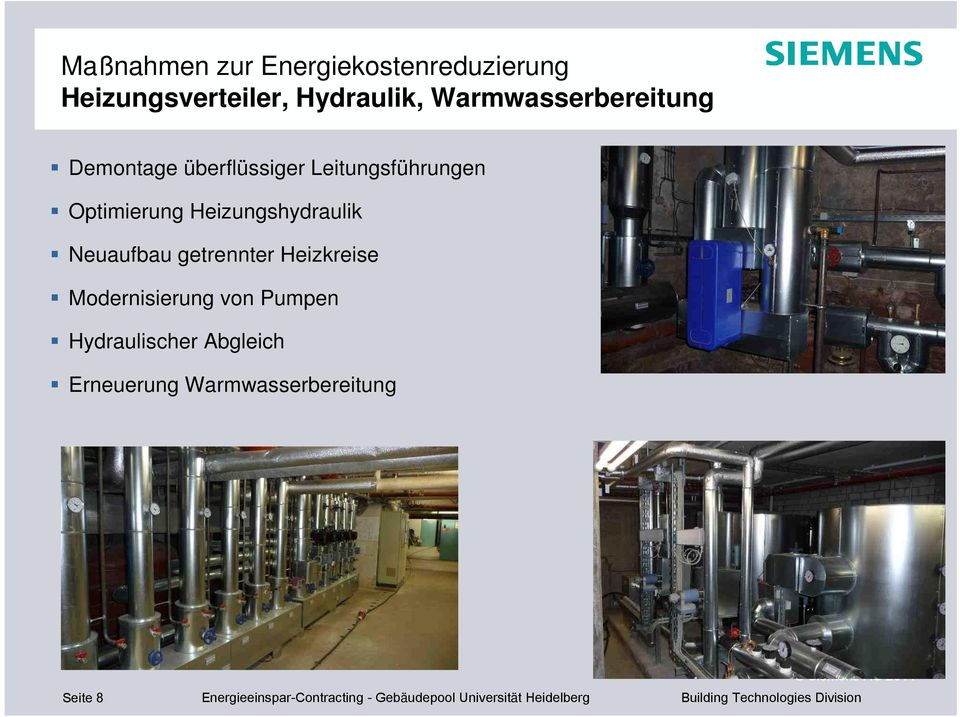 Heizkreise Modernisierung von Pumpen Hydraulischer Abgleich Erneuerung Warmwasserbereitung