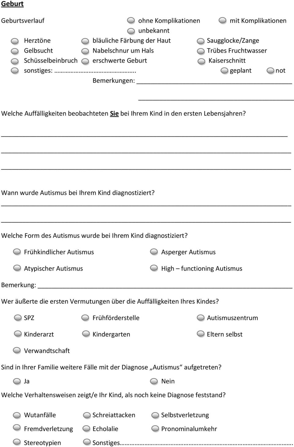 Welche Form des Autismus wurde bei Ihrem Kind diagnostiziert?