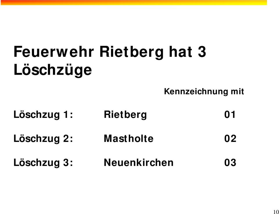 Löschzug 1: Rietberg 01 Löschzug