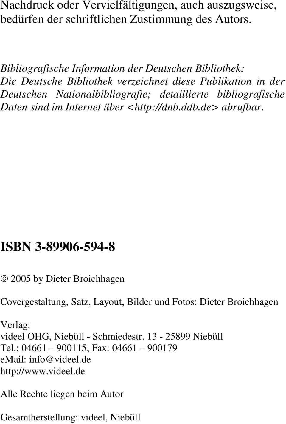 bibliografische Daten sind im Internet über <http://dnb.ddb.de> abrufbar.