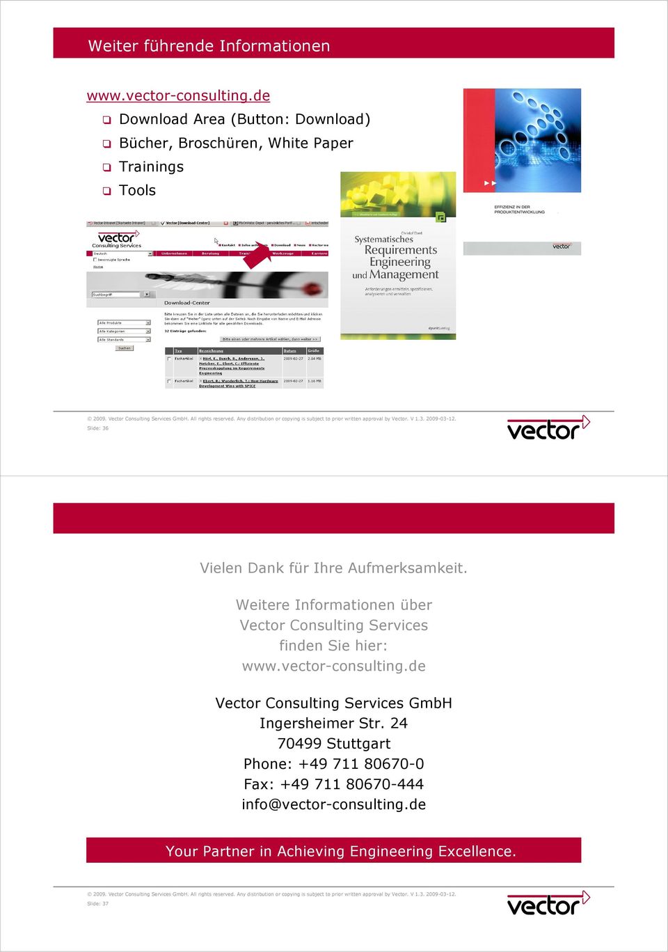 Aufmerksamkeit. Weitere Informationen über Vector Consulting Services finden Sie hier: www.vector-consulting.