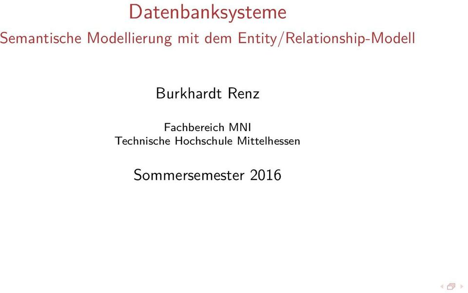 Entity/Relationship-Modell Burkhardt
