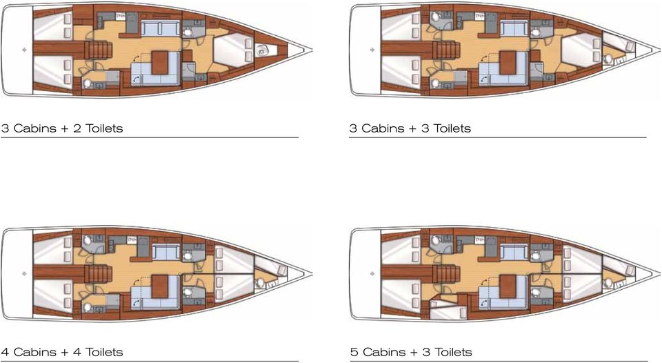 4 Cabins + 4 Toilets