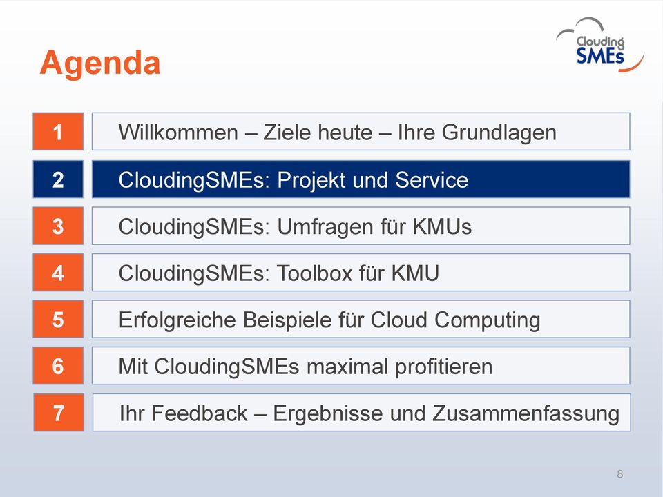 CloudingSMEs: Toolbox für KMU Erfolgreiche Beispiele für Cloud