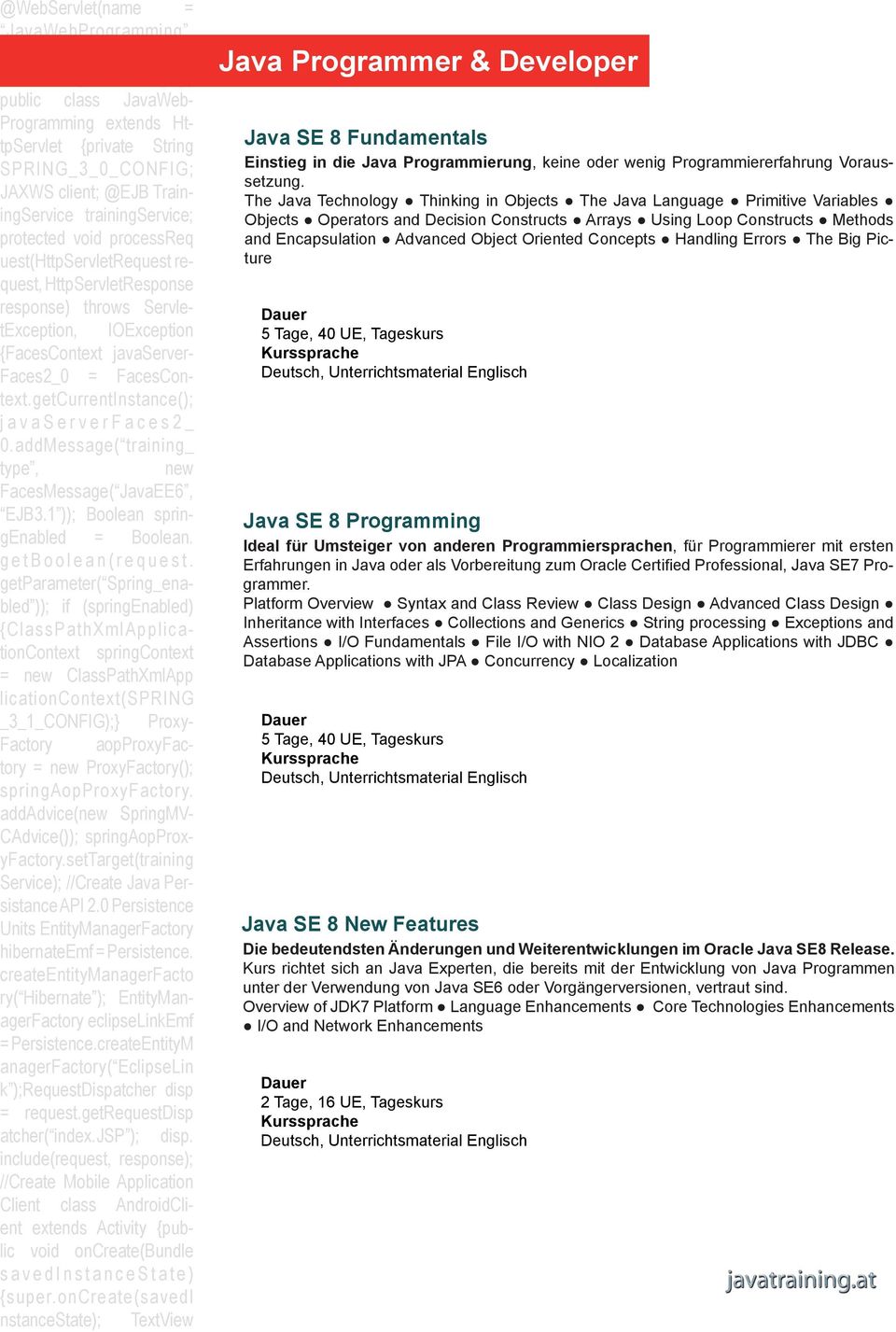 Concepts Handling Errors The Big Picture Java SE 8 Programming Ideal für Umsteiger von anderen Programmiersprachen, für Programmierer mit ersten Erfahrungen in Java oder als Vorbereitung zum Oracle