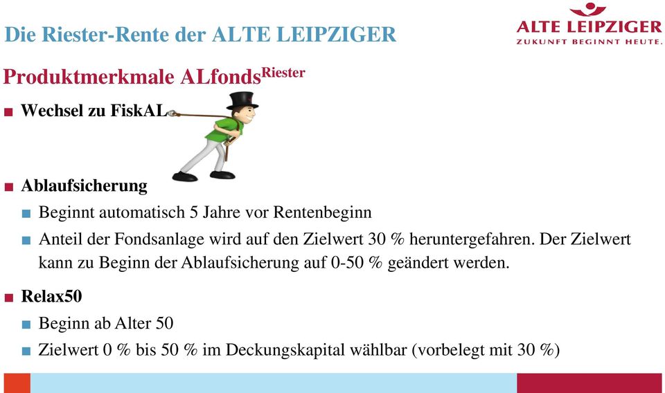 Zielwert 30 % heruntergefahren.