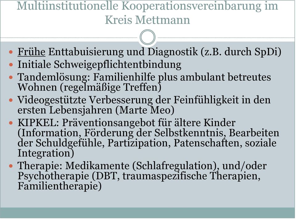 isierung und Diagnostik (z.b.