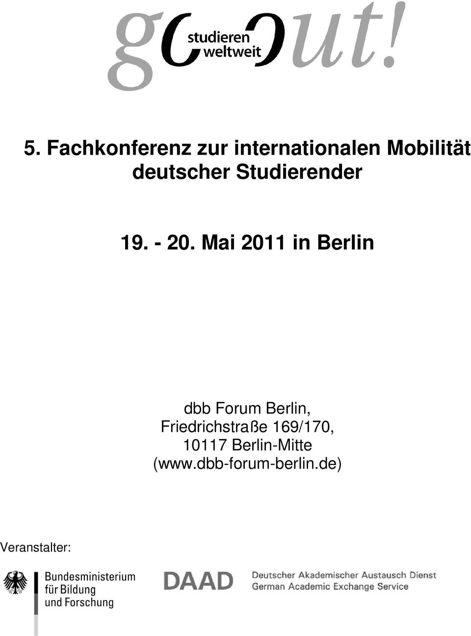 Mai 2011 in Berlin dbb Forum Berlin,