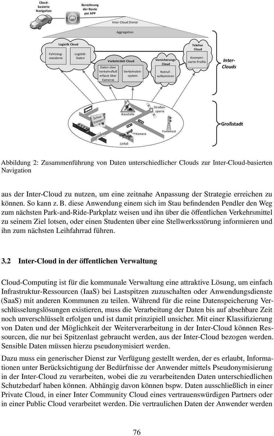 unterschiedlicher Clouds zur Inter-Cloud-basierten Navigation aus der Inter-Cloud zu nutzen, um eine zeitnahe Anpassung der Strategie erreichen zu können. So kann z. B.