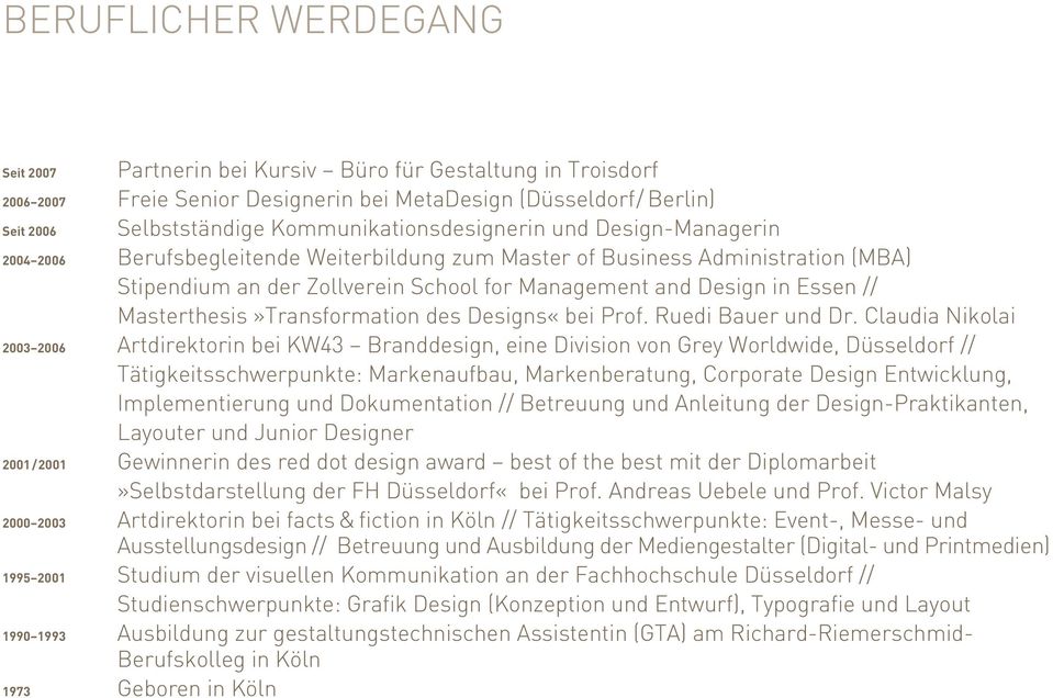 Essen // Masterthesis»Transformation des Designs«bei Prof. Ruedi Bauer und Dr.