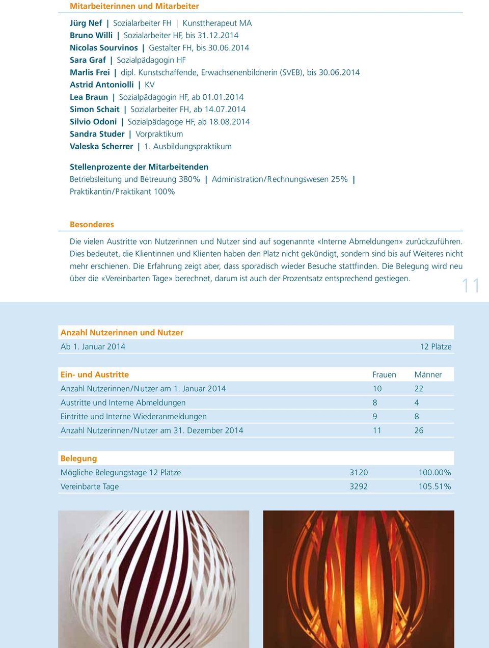 07.2014 Silvio Odoni Sozialpädagoge HF, ab 18.08.2014 Sandra Studer Vorpraktikum Valeska Scherrer 1.