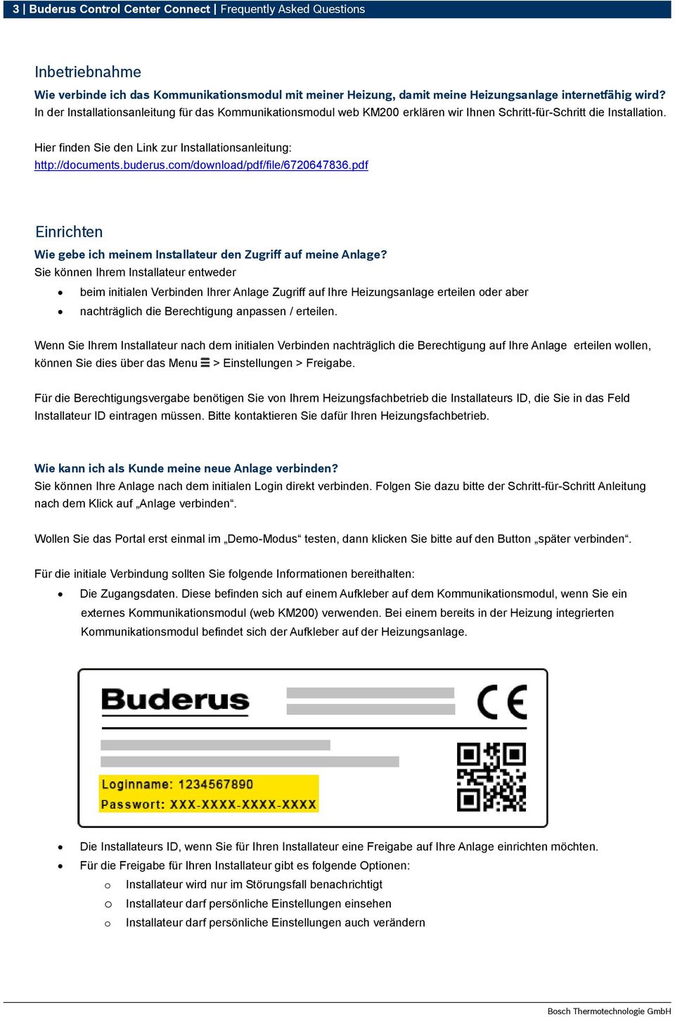 buderus.com/download/pdf/file/6720647836.pdf Einrichten Wie gebe ich meinem Installateur den Zugriff auf meine Anlage?
