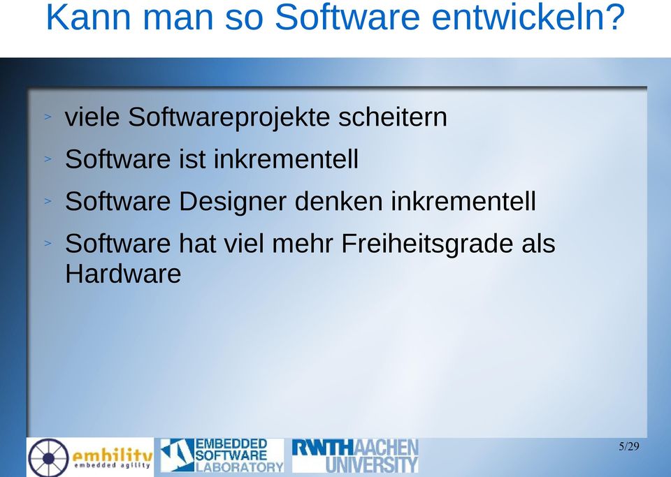 inkrementell Software Designer denken