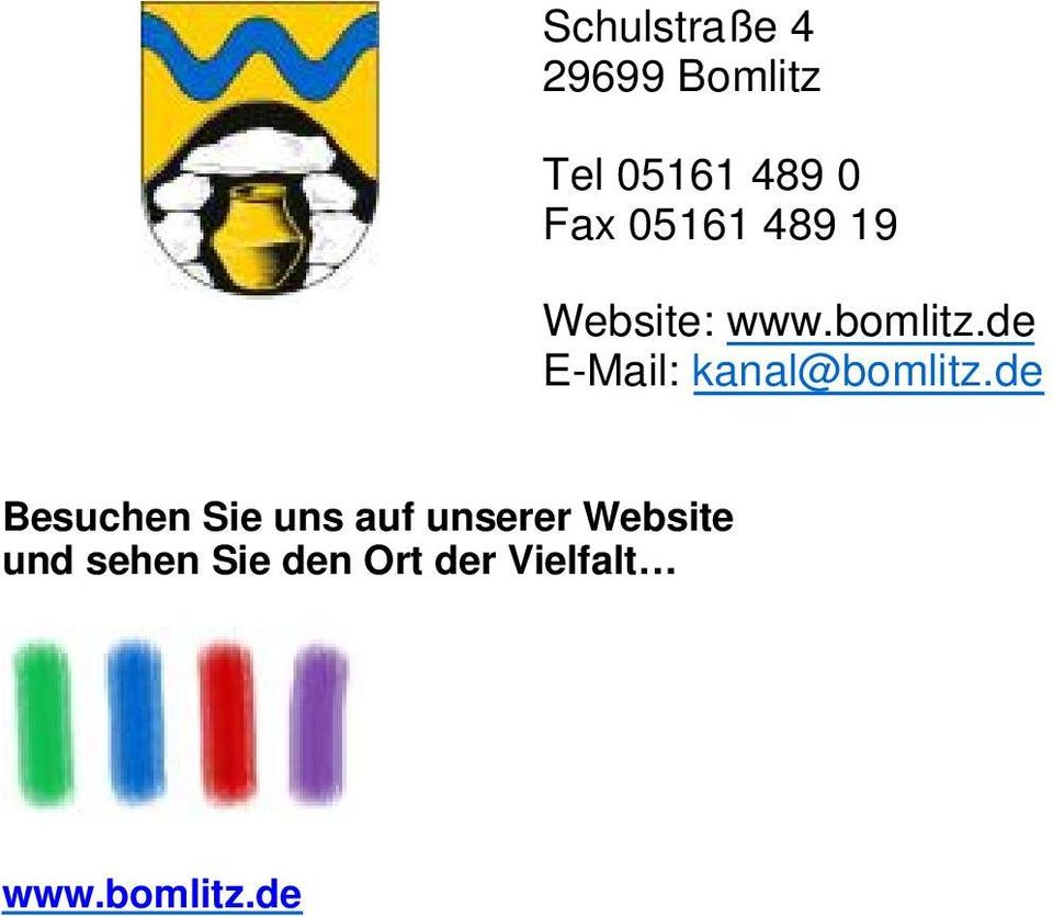 de E-Mail: kanal@bomlitz.