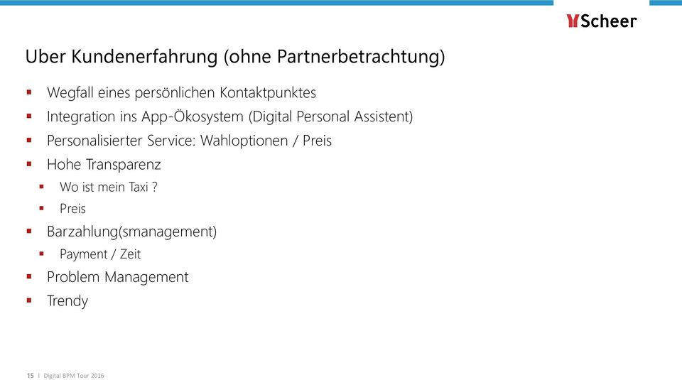 Personalisierter Service: Wahloptionen / Preis Hohe Transparenz Wo ist mein