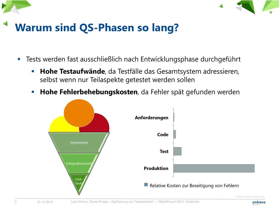 Testfälle das Gesamtsystem adressieren, selbst wenn nur Teilaspekte getestet werden sollen