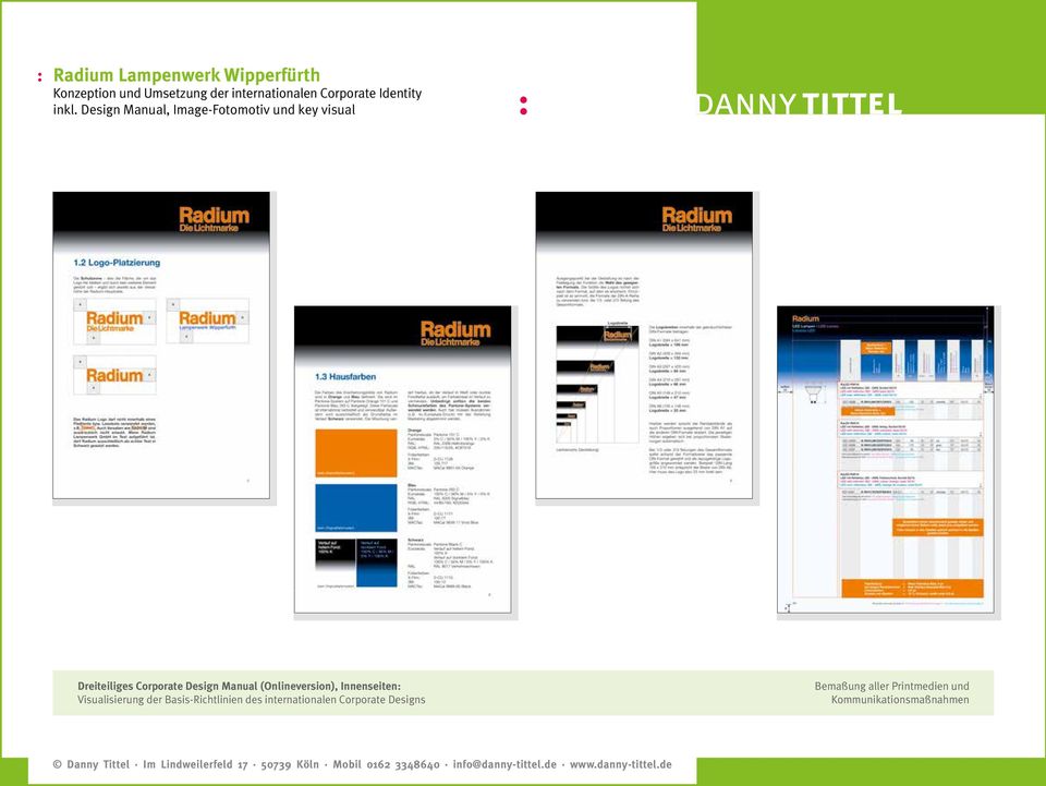 Design Manual, Image-Fotomotiv und key visual Dreiteiliges Corporate Design Manual