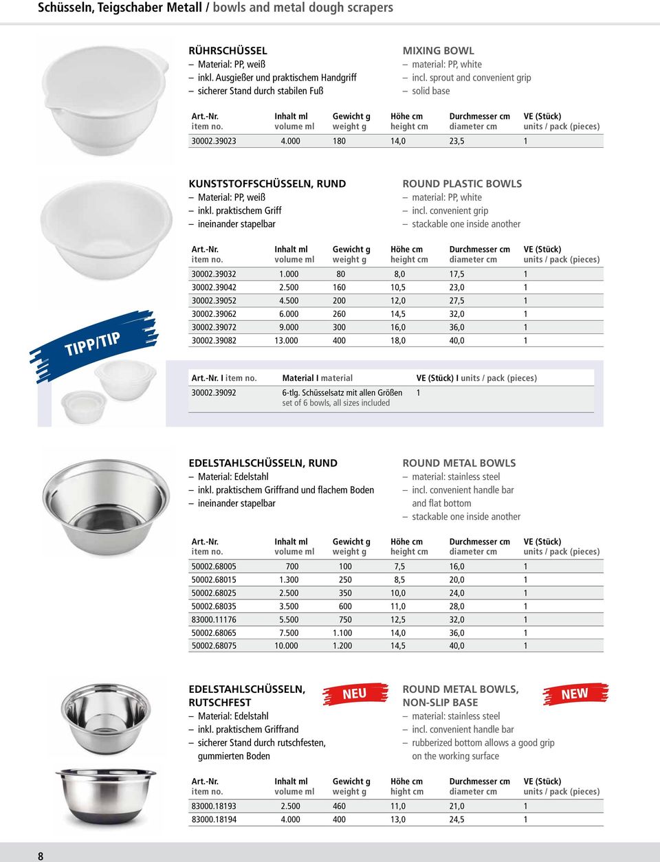 sprout and convenient grip solid base inhalt ml volume ml höhe cm height cm durchmesser cm diameter cm 30002.39023 4.