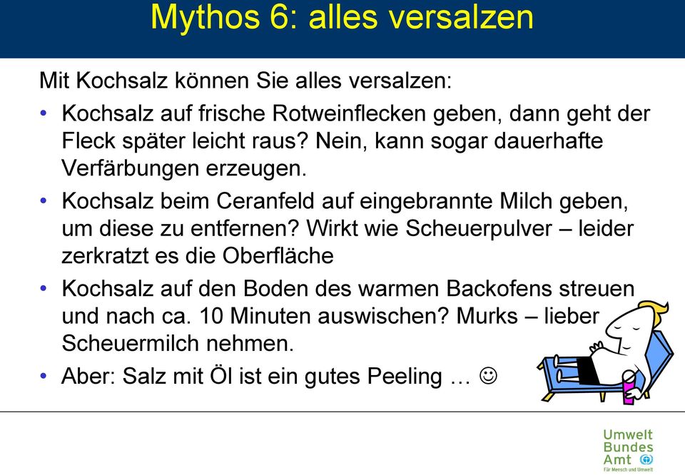 Kochsalz beim Ceranfeld auf eingebrannte Milch geben, um diese zu entfernen?