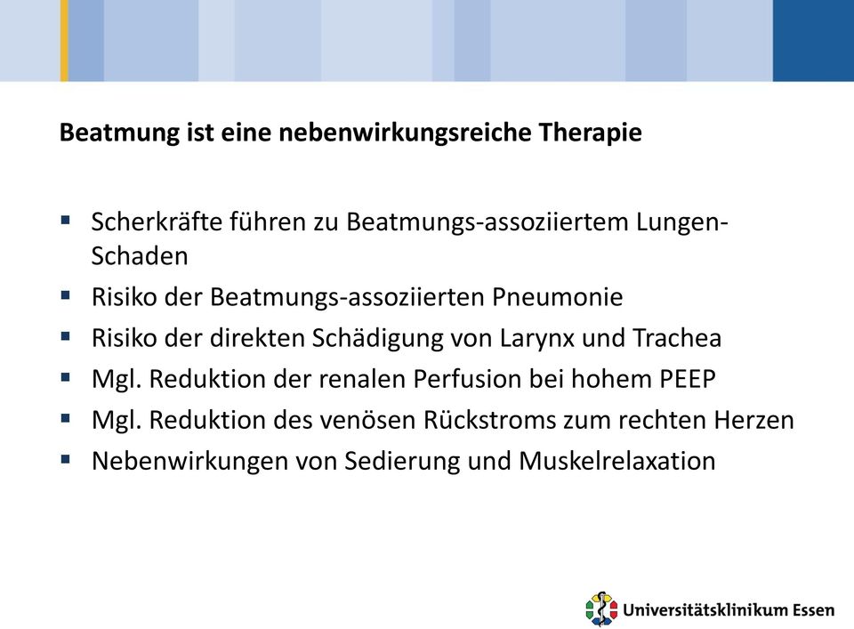 der direkten Schädigung von Larynx und Trachea Mgl.