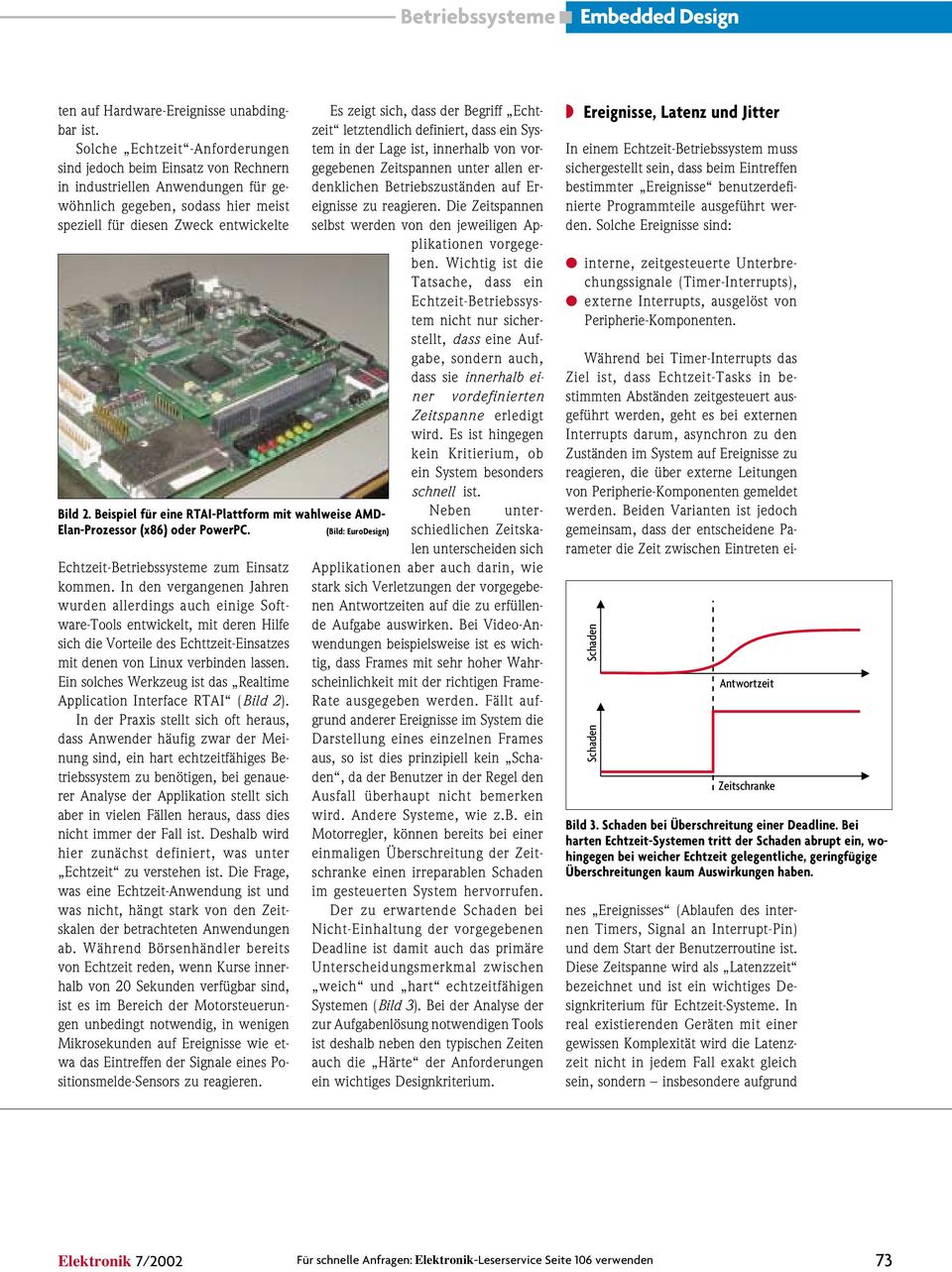 Beispiel für eine RTAI-Plattform mit wahlweise AMD- Elan-Prozessor (x86) oder PowerPC. (Bild: EuroDesign) Echtzeit-Betriebssysteme zum Einsatz kommen.
