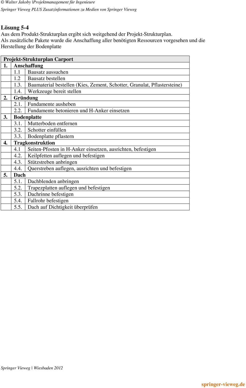 2 Bausatz bestellen 1.3. Baumaterial bestellen (Kies, Zement, Schotter, Granulat, Pflastersteine) 1.4. Werkzeuge bereit stellen 2. Gründung 2.1. Fundamente ausheben 2.2. Fundamente betonieren und H-Anker einsetzen 3.