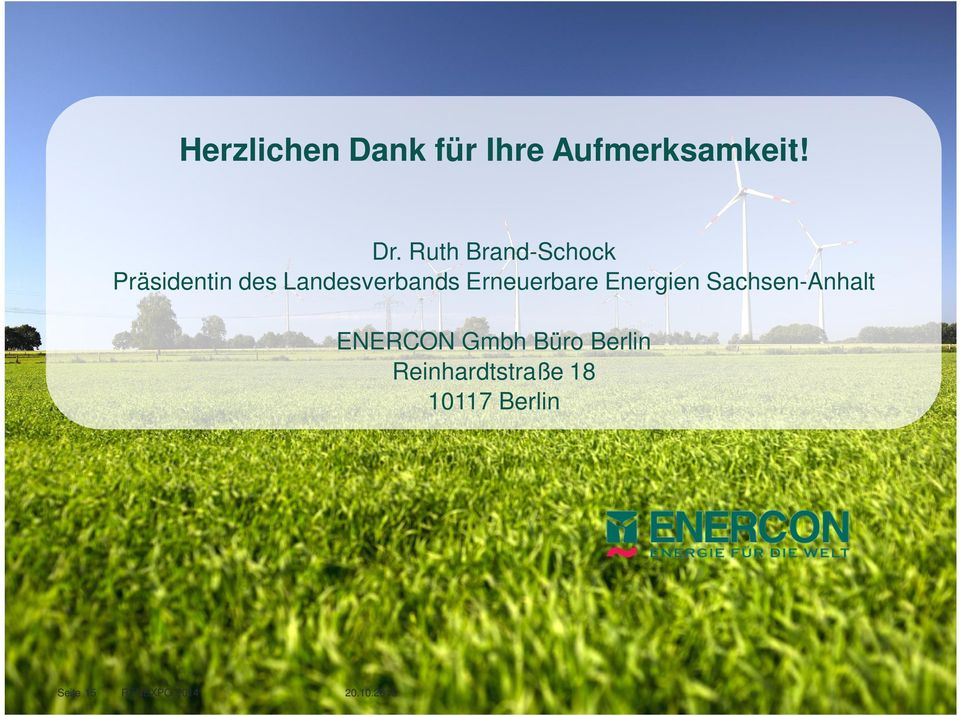 Erneuerbare Energien Sachsen-Anhalt ENERCON Gmbh