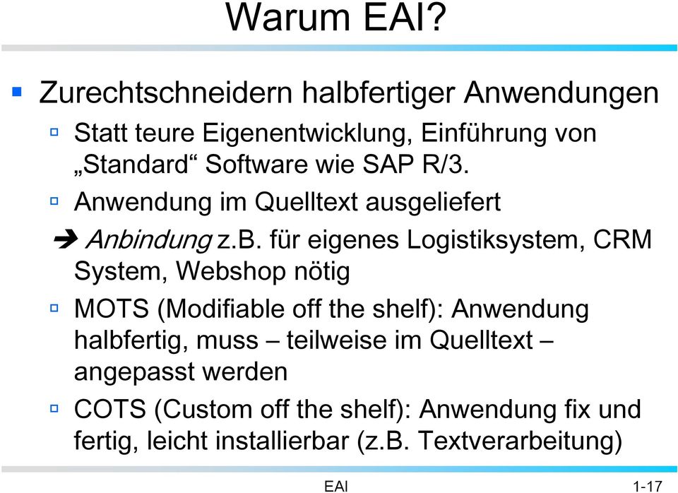 SAP R/3. Anwendung im Quelltext ausgeliefert Anbi