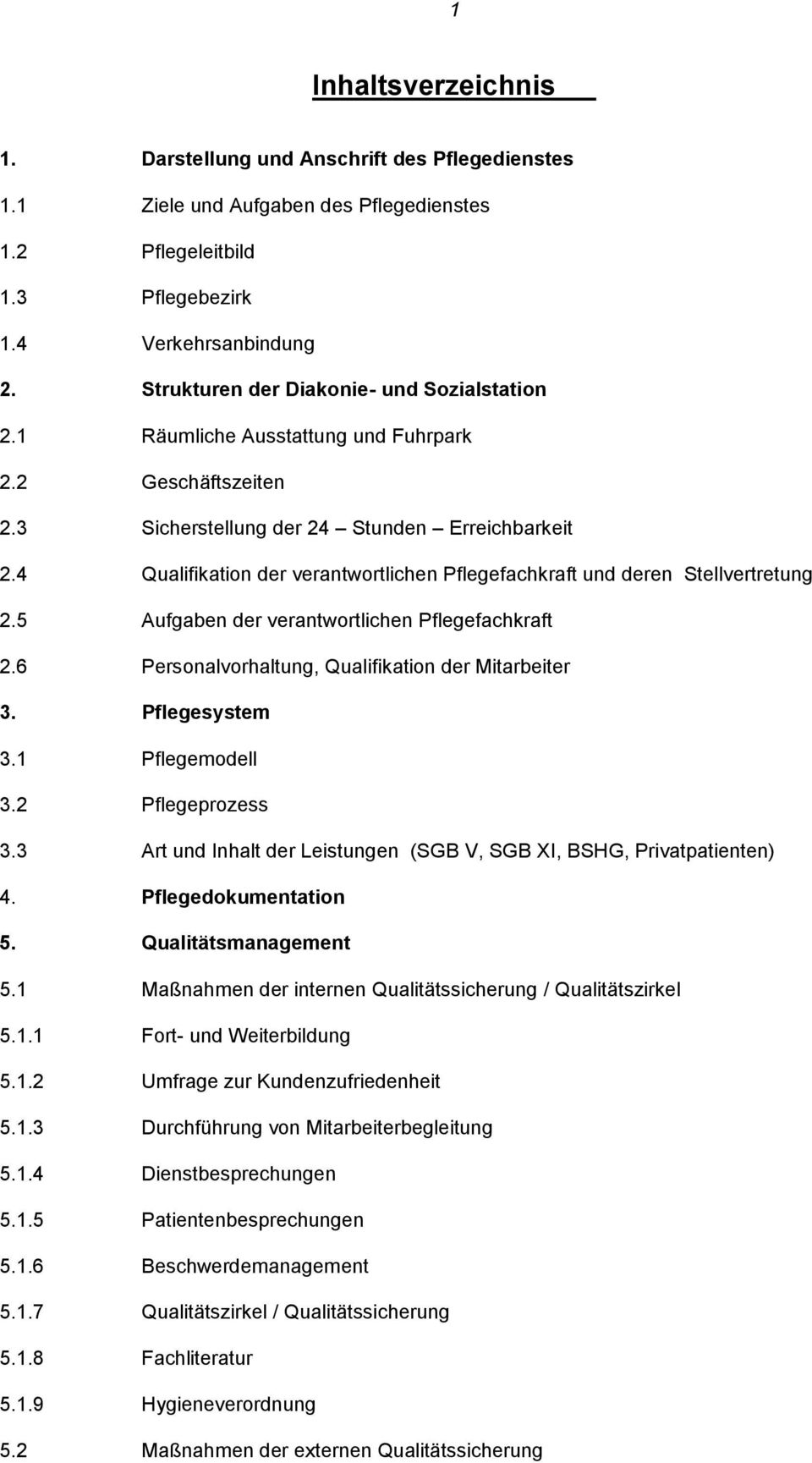 4 Qualifikation der verantwortlichen Pflegefachkraft und deren Stellvertretung 2.5 Aufgaben der verantwortlichen Pflegefachkraft 2.6 Personalvorhaltung, Qualifikation der Mitarbeiter 3.