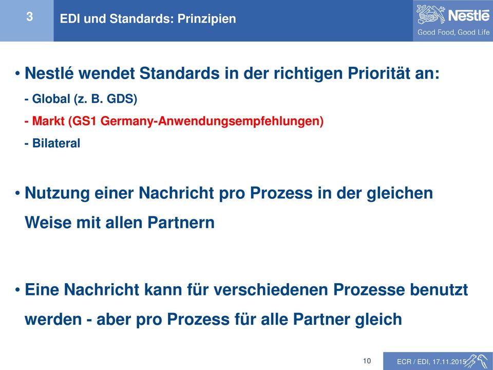 GDS) - Markt (GS1 Germany-Anwendungsempfehlungen) - Bilateral Nutzung einer Nachricht