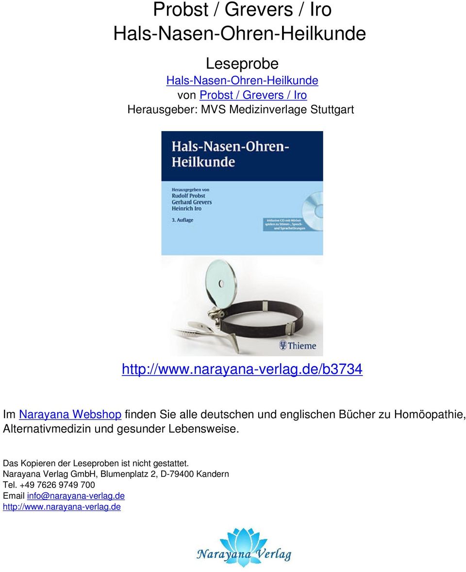 de/b3734 Im Narayana Webshop finden Sie alle deutschen und englischen Bücher zu Homöopathie, Alternativmedizin und gesunder