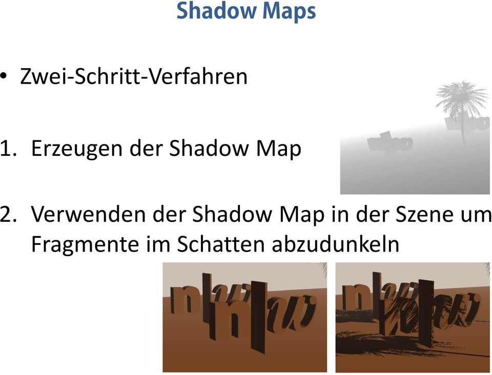 Verwenden der Shadow Map in der