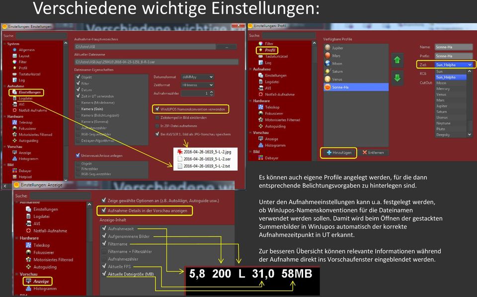 Damit wird beim Öffnen der gestackten Summenbilder in WinJupos automatisch der korrekte Aufnahmezeitpunkt in UT erkannt.