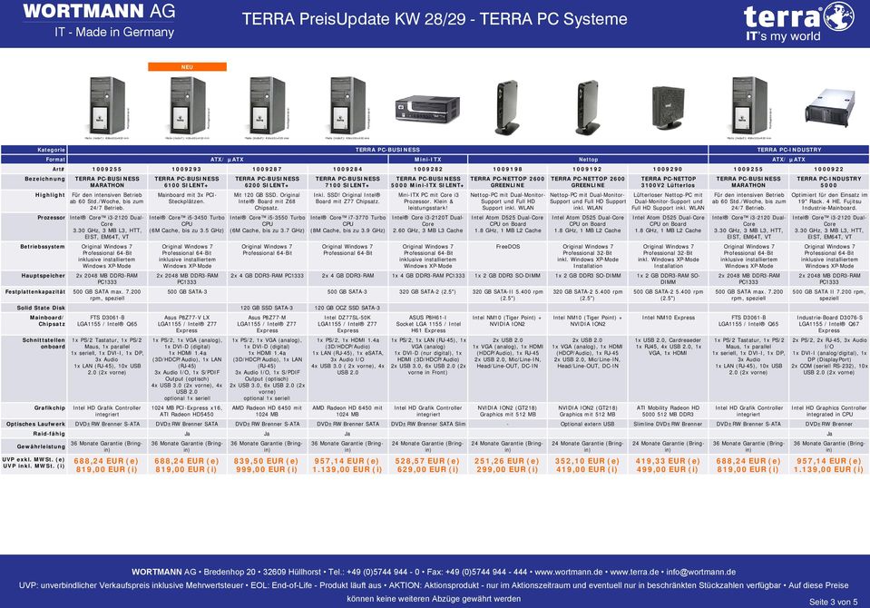 Intel i5-3450 Turbo 6200 SILENT+ Mit 120 GB SSD. Original Intel Board mit Z68. Intel i5-3550 Turbo (6M Cache, bis zu 3.7 GHz) 7100 SILENT+ Inkl. SSD! Original Intel Board mit Z77.