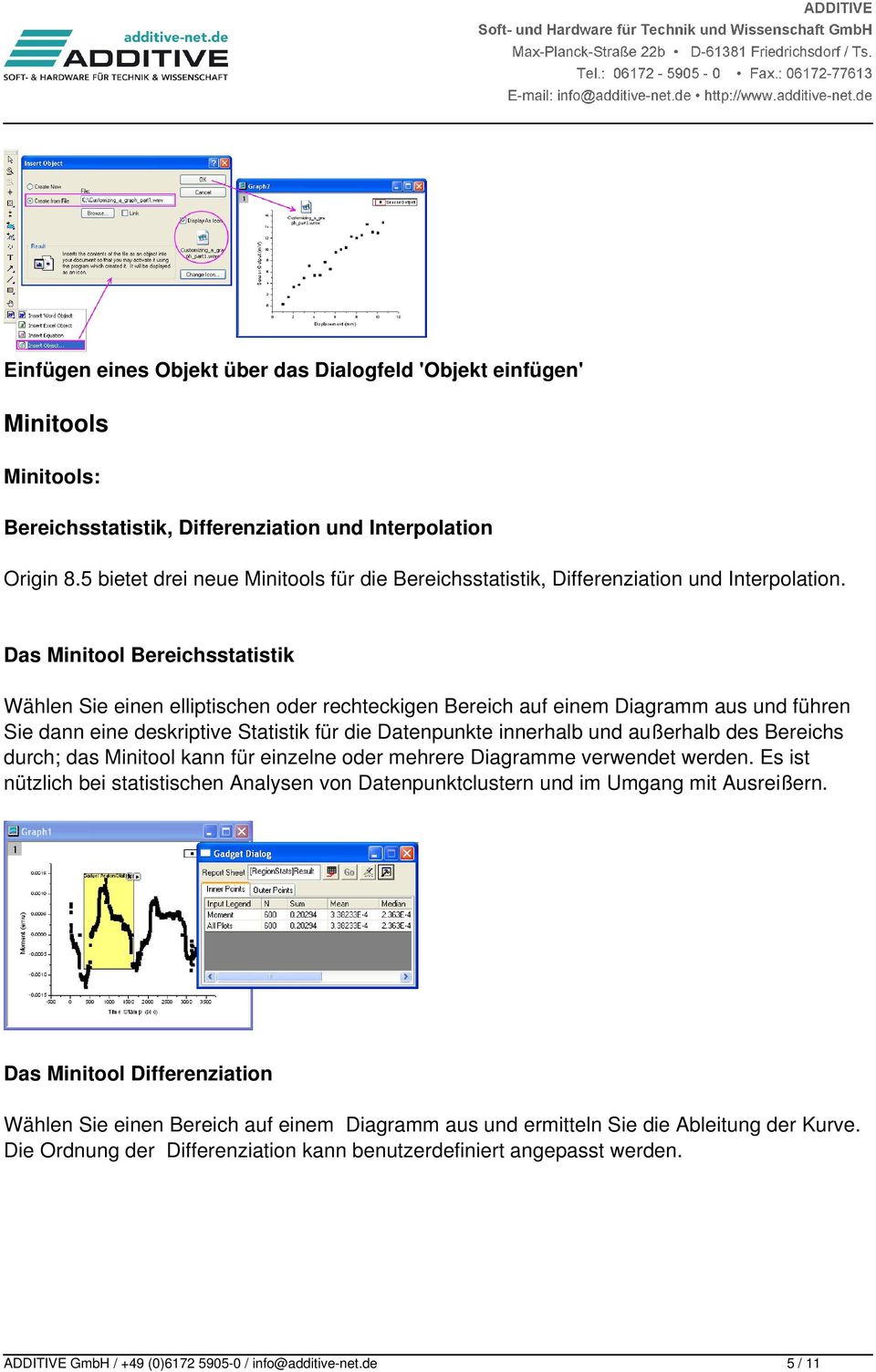 Das Minitool Bereichsstatistik Wählen Sie einen elliptischen oder rechteckigen Bereich auf einem Diagramm aus und führen Sie dann eine deskriptive Statistik für die Datenpunkte innerhalb und