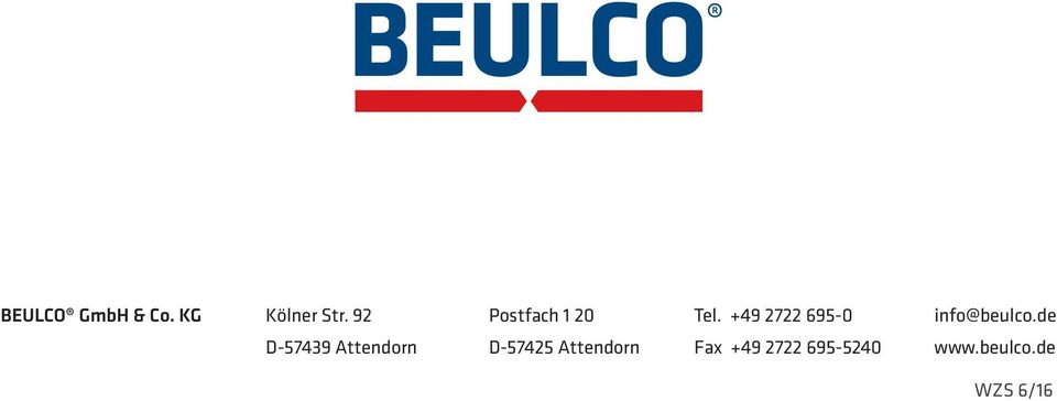 +49 2722 695-0 info@beulco.