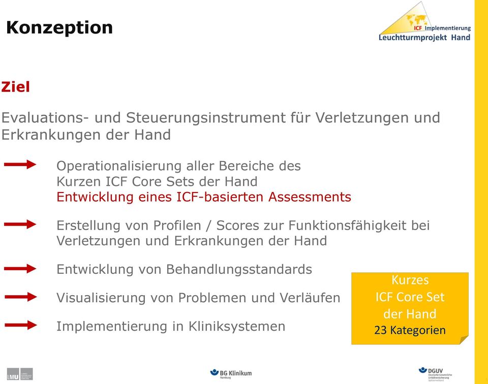 / Scores zur Funktionsfähigkeit bei Verletzungen und Erkrankungen der Hand Entwicklung von Behandlungsstandards