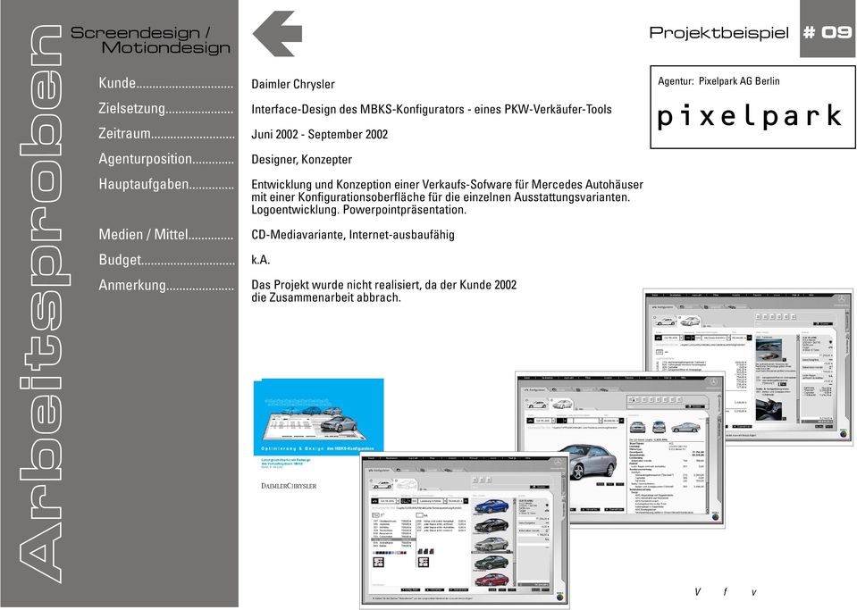Entwicklung und Konzeption einer Verkaufs-Sofware für Mercedes Autohäuser mit einer Konfigurationsoberfläche für die