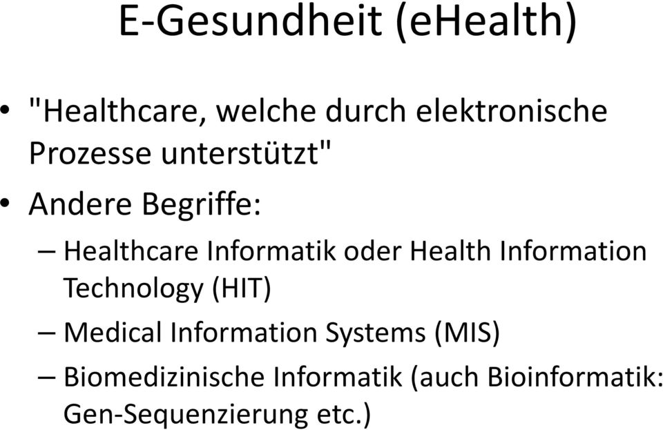 Health Information Technology (HIT) Medical Information Systems